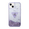 Guess Liquid Glitter Triangle Logo Case - iPhone 14 Plus Case (lila)
