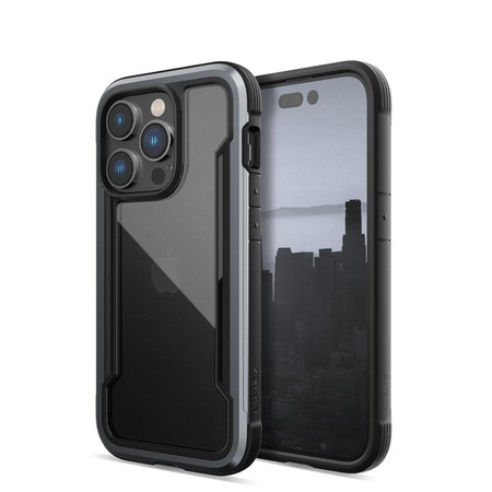 X-Doria Raptic Shield - Coque en aluminium pour iPhone 14 Pro (Testé en chute de 3m) (Noir)