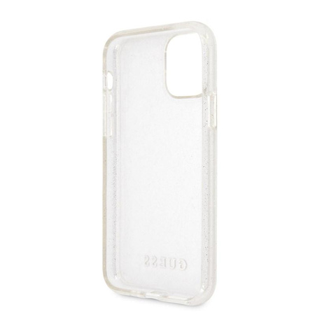 Guess Glitter Case - Coque pour iPhone 11 Pro (Argent)