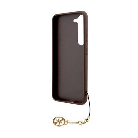 Guess 4G Charms Kollektion - Samsung Galaxy A35 5G Tasche (braun)