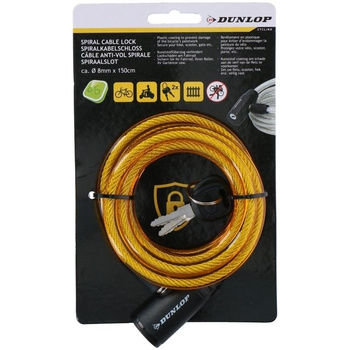 Dunlop - Cadenas à clé pour vélo (jaune)