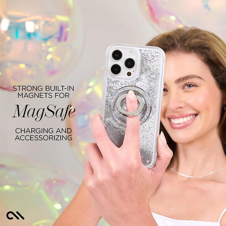 Case-Mate Waterfall MagSafe do iPhone 16 Plus – Olśniewające Etui z Brokatem