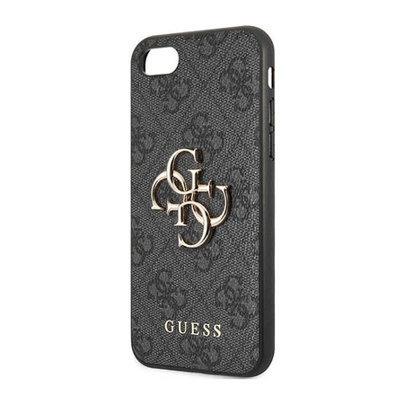 Guess 4G Big Metal Logo - pouzdro pro iPhone SE (2022/2020) / 8 / 7 (šedé)