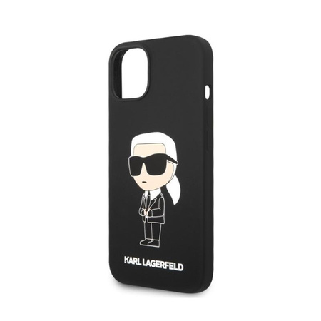 Karl Lagerfeld Silikonové pouzdro Ikonik MagSafe - iPhone 15 / 14 / 13 (černé)