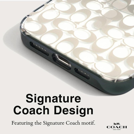 Pouzdro Coach Signature C Ombre MagSafe - iPhone 15 Pro (Deep Forest)