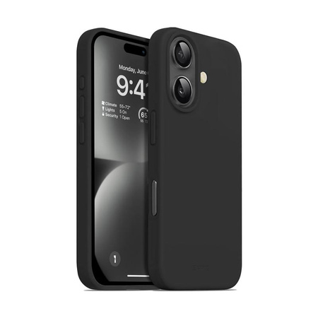 Crong Color Cover - Custodia per iPhone 16 (Nero)