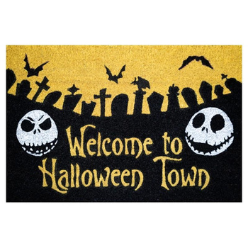 WYCIERACZKA POD DRZWI WEWNĘTRZNA HALLOWEEN 40x60 KOKOSOWA Z NAPISEM
