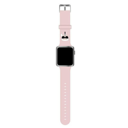 Karl Lagerfeld szilikon Karl Head - szíj Apple Watch-hoz 38/40/41 mm (rózsaszín)