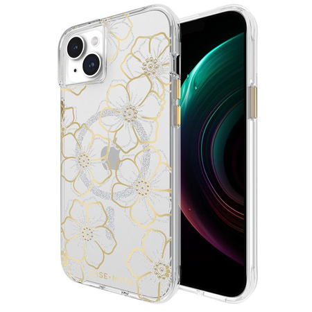 Case-Mate Floral Gems MagSafe - iPhone 15 Plus tok (arany)