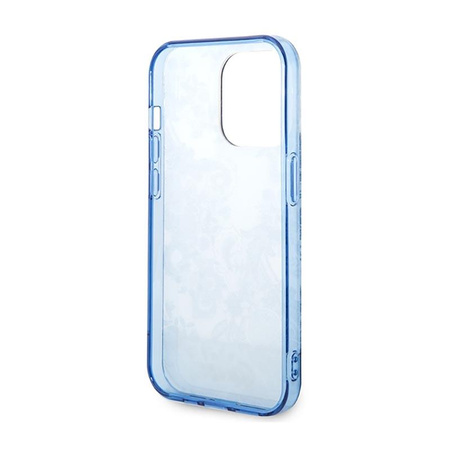 Guess Porcelain Collection - Coque iPhone 14 Pro (bleu)