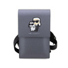 Karl Lagerfeld Saffiano NFT Karl & Choupette - Tasche für Smartphone und Zubehör (Silber)