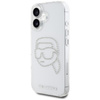Karl Lagerfeld IML Rhinestones Karl Head - Hülle für iPhone 16 (Transparent)