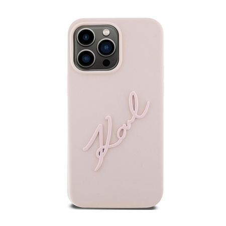 Karl Lagerfeld Silicone Karl Script - iPhone 15 Pro Max Case (pink)