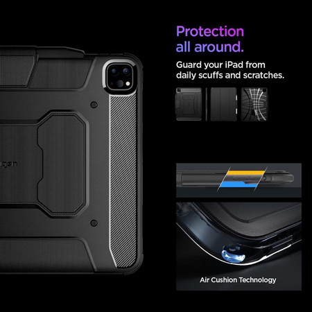 Spigen Rugged Armor Pro - Schutzhülle für iPad Pro 13" (M5,2025 / M4, 2024) (Schwarz)