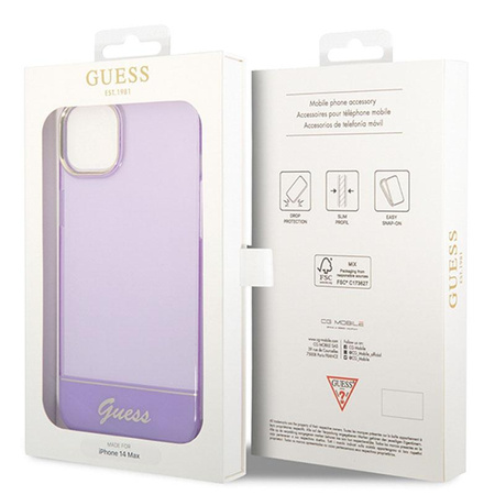 Guess Translucide - Coque pour iPhone 14 Plus (violet)