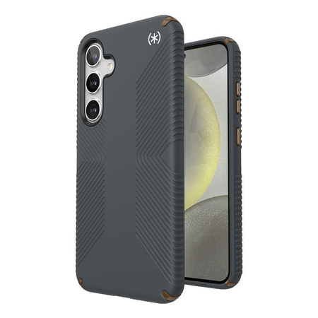 Speck Presidio2 Grip - Samsung Galaxy S24+ Gehäuse (Holzkohle Grau / Cool Bronze)