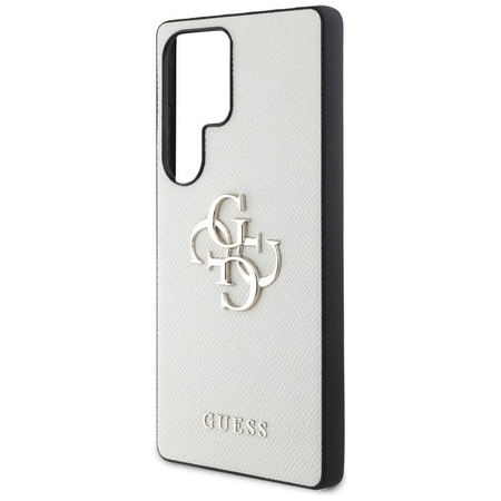 Guess Genarbtes Großes 4G Logo Kleines Klassisches Logo - Hülle für Samsung Galaxy S25 Ultra (beige)