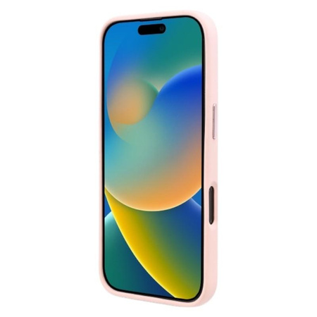 Karl Lagerfeld Silicone Shadow Metal Initial MagSafe - Pouzdro pro iPhone 16 Pro Max (růžové)