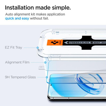 Spigen Glas.TR EZ Fit 2-Pack - Tempered Glass for Samsung Galaxy S23+ 2 pcs. (Transparent)