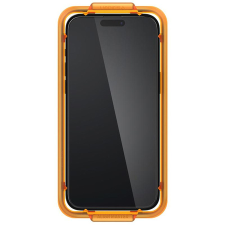Spigen Alm Glass FC 2-Pack - Edzett üveg iPhone 15 készülékhez 2 db (fekete keret)