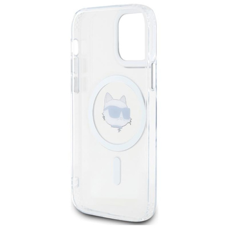 Karl Lagerfeld IML fém Choupette Head MagSafe - iPhone 12 / iPhone 12 Pro tok (fehér)