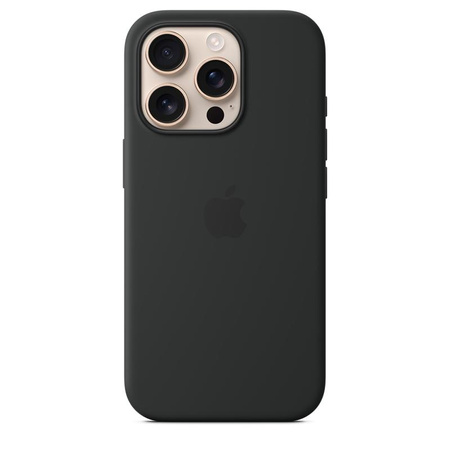 Apple szilikon tok - Szilikon tok MagSafe-rel iPhone 16 Pro készülékhez (fekete)