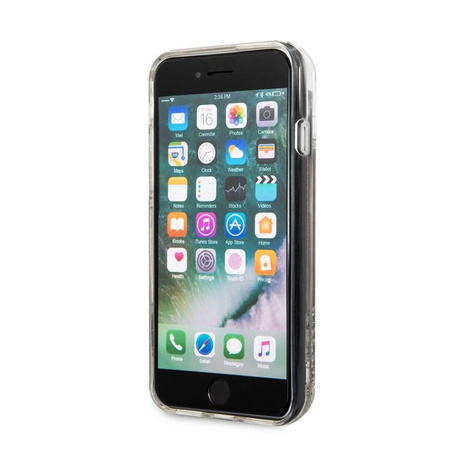 Guess Liquid Glitter Hearts - iPhone SE 2020 / 8 / 7 tok (arany/piros)