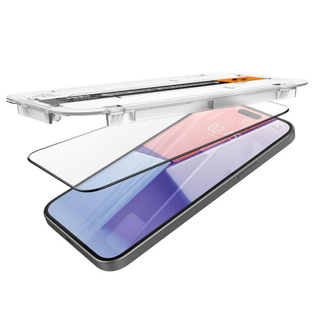 Spigen GLAS.TR EZ FIT FC - Tvrzené sklo pro iPhone 15 (černý rámeček)