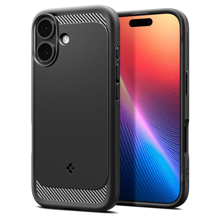 ETUI DO IPHONE 17 do MAGSAFE SPIGEN RUGGED ARMOR ORYGINALNE CZARNE CASE
