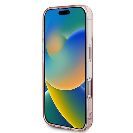 Guess IML Rhinestones MagSafe - Pouzdro pro iPhone 16 Plus (Růžové)