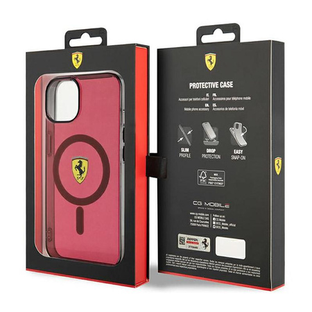 Ferrari Translucent MagSafe - iPhone 14 Case (Red)