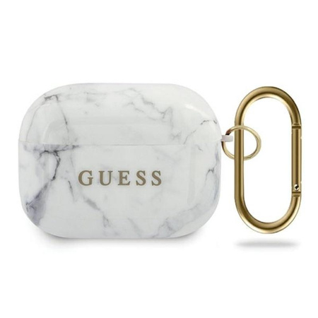 Guess Marble - pouzdro pro Airpods Pro (bílé)