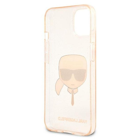 Karl Lagerfeld Karl's Head Glitter - iPhone 13 Mini tok (arany)
