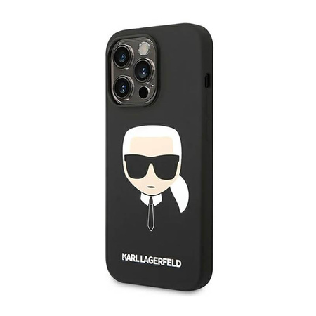 Karl Lagerfeld Silicone Iconic Karl`s Head - Coque iPhone 14 Pro Max (noir)