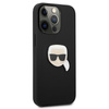 Karl Lagerfeld PU Leder Karl's Head Metall - iPhone 13 Pro Max Tasche (schwarz)