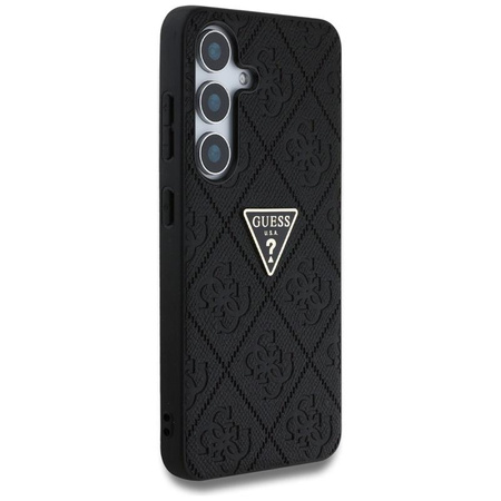 Guess Hot Stamp 4G Pattern Triangle Metal Logo - Pouzdro pro Samsung Galaxy S25 (černé)