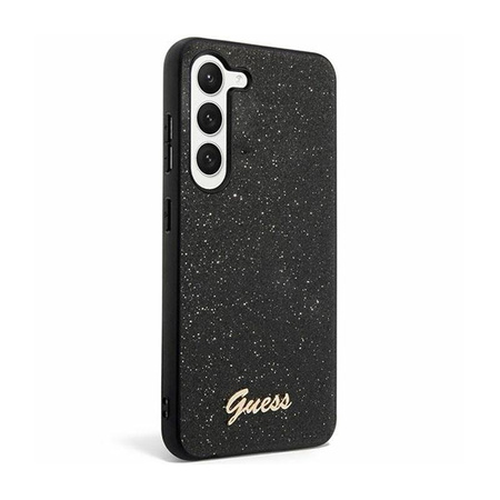 Guess Glitter Flakes Metal Logo Case - Samsung Galaxy S24+ Case (black)