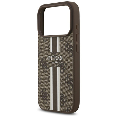 Guess 4G Printed Stripes MagSafe - iPhone 17 Pro Case (brown)