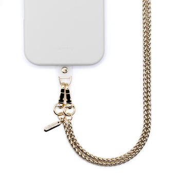 Phone Crossbody Gold Link – złoty łańcuszek do telefonu z adapterem i wygodnymi karabińczykami