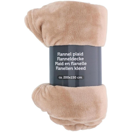 Couverture en flanelle 200x150cm (beige)