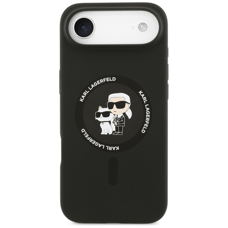 Karl Lagerfeld Silicone Karl & Choupette Ring MagSafe - Hülle iPhone Air (schwarz)