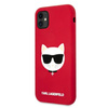 Karl Lagerfeld Choupette Head Silicone - Coque iPhone 11 (rouge)