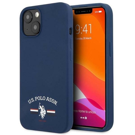US Polo Assn Silikon Logo - iPhone 13 mini Hülle (Marineblau)