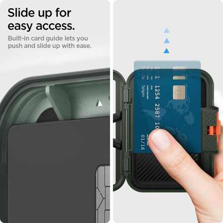 Spigen Lock Fit MagSafe - Magnetische Brieftasche (Militärgrün)