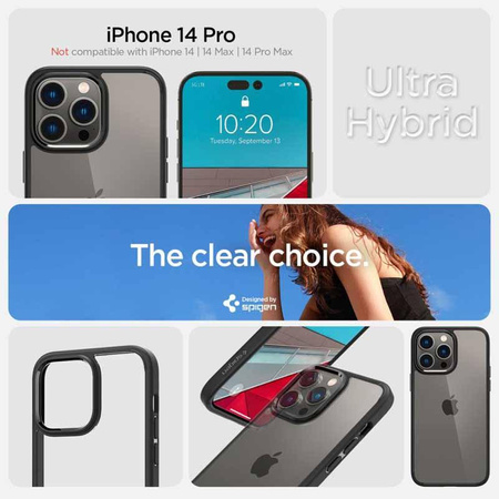 Spigen Ultra Hybrid - tok iPhone 14 Pro készülékhez (fekete)