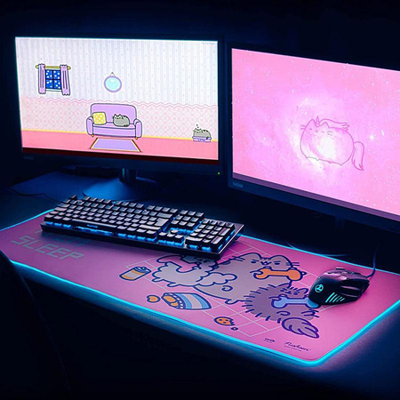 Pusheen - LED gaming / desk mat XXL (90 x 40 cm)