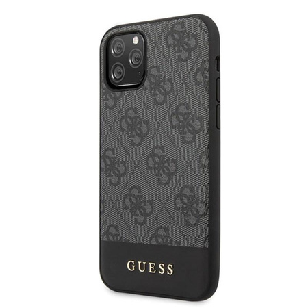 Guess 4G Bottom Stripe Collection - Etui iPhone 11 Pro Max (szary)
