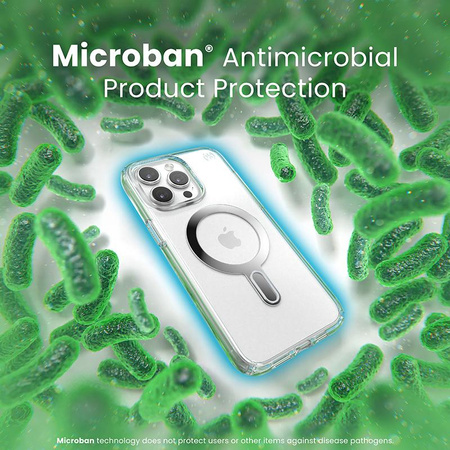 Speck Presidio Perfect-Clear ClickLock & Magsafe - Coque iPhone 15 Pro Max (Clair / Finition Chrome / Argent Serein)
