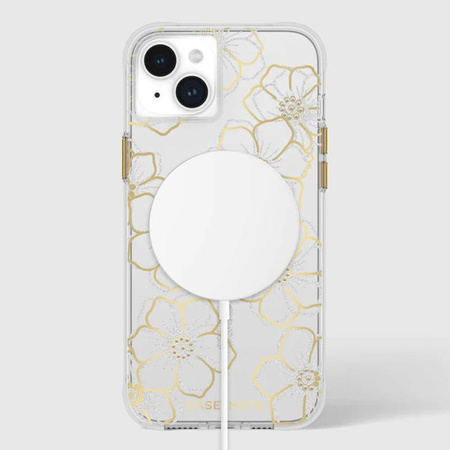 Case-Mate Floral Gems MagSafe - iPhone 15 Plus Hülle (Gold)