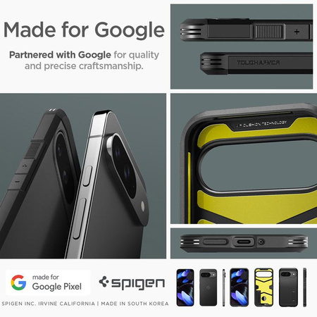 Spigen Tough Armor - Gehäuse für Google Pixel 9 / 9 Pro (Schwarz)